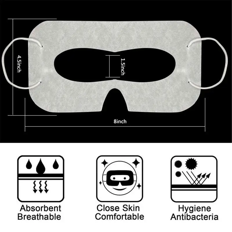 VR Eye Face Cover 100 Pack Sanitary VR Disposabled Eve Covers Universal Face Cover Pad For Virtual Reality Headsets Accessories