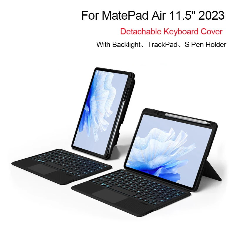 

Smart Magic Keyboard For HUAWEI MatePad Air 11.5 inch 2023 Tablet Case TouchPad Backlight Separable Cover Russian Spanish Arabic