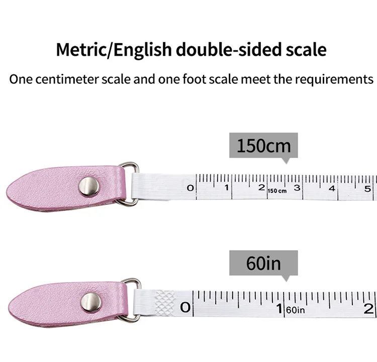 Description Picture 6 of item150cm 60 "Portable Retractable Ruler Tape Measures Height Children Ruler Centimeter Inch Roll Tape