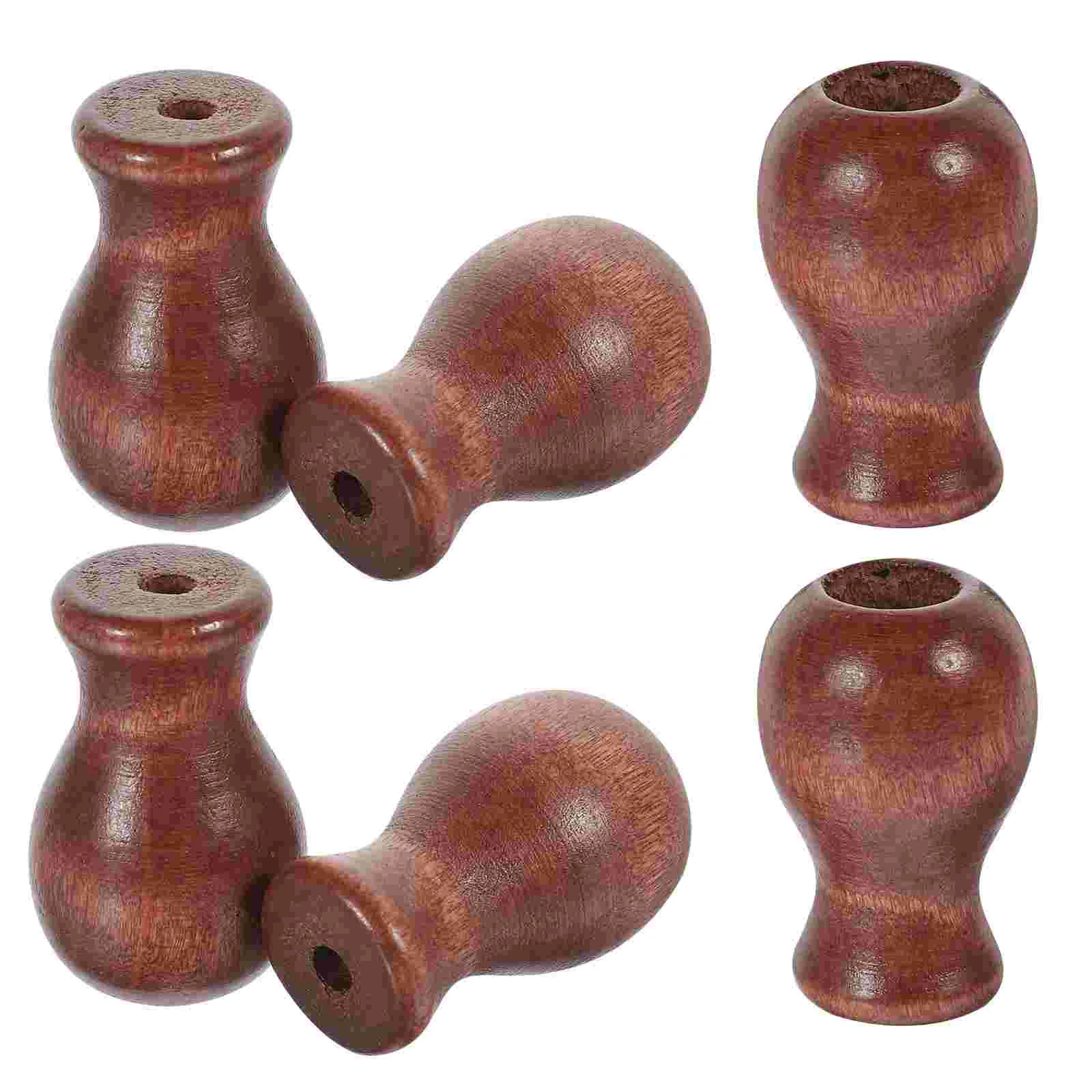 

6 Pcs Roller Blind Accessories Window Cord Pulls Knob Decor For Blinds Tassels Wooden