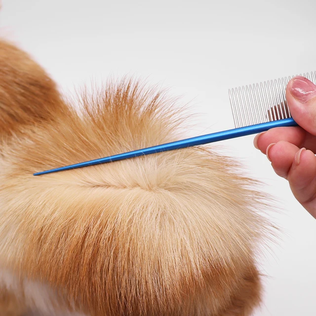 Stainless Steel Pet Flea Comb Practical Colorful Non-rust Dog Grooming Comb Dense Tooth Pet Hair Comb Cleaning 4