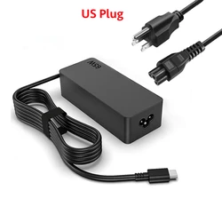 Universal 65W USB-C Fast Charging Laptop Power Adapter (US Plug Cord)