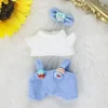 17cm Plush Doll'S Clothes Outfit Accessories For Korea Kpop Exo Labubu Idol Dolls overalls set Clothing 4