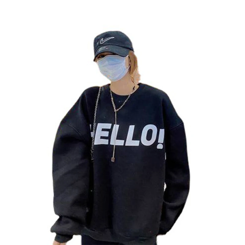 Woman Sweatshirts 2023 Casual Korean Grunge Street Sweatshirt Y2K Clothes Oversize Pullovers Loose Hoodies Womens Clothing