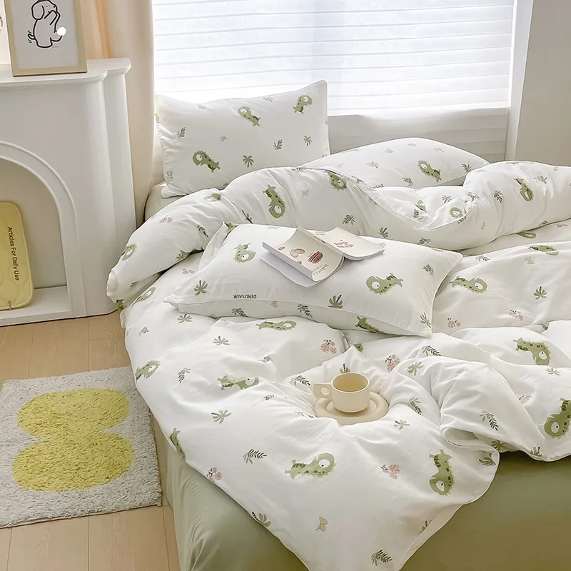 

Baby skin friendly pure cotton double-layer gauze four piece set ins baby and child bedding, all cotton breathable gauze for hai