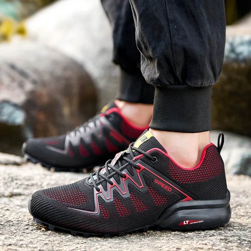 Men Outdoor Hiking Trekking Shoes Climbing Shoes Mountain Outdoor Trainer Non-slip Hunting Tourism Male Comfy Sport Trail Soft diving shoes