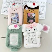 SKYSONIC New 3 Inch Photocards Plush Kpop Holder Kawaii Idol Postcards Storage Card Bag Kpop Collect Organizer Schoolbag Pendant 1