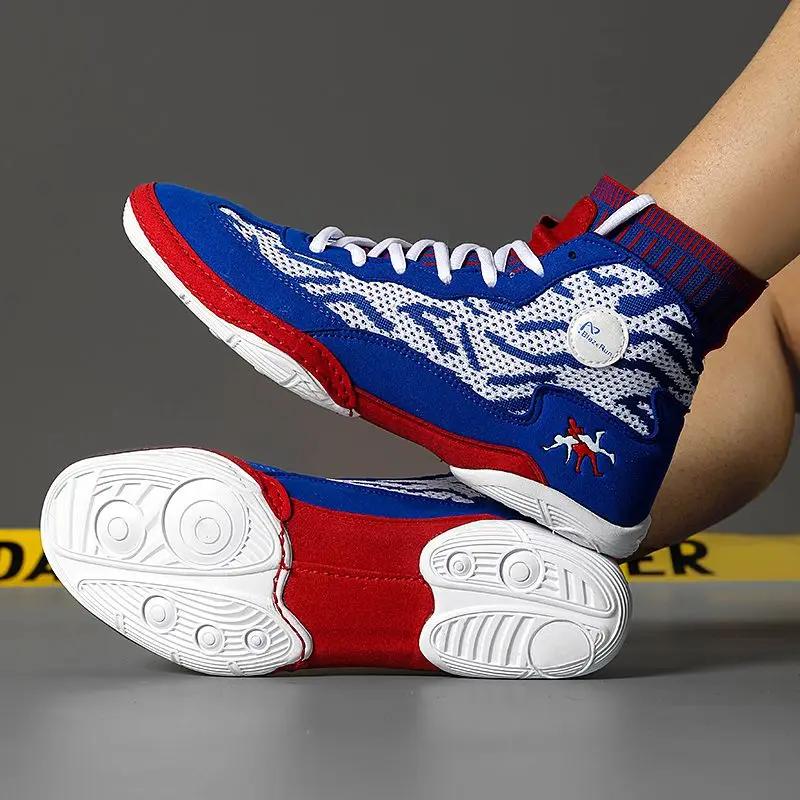 Fashion multi-color non-slip wear-resistant wrestling shoes men and women's fitness training boxing shoes new high-quality spor
