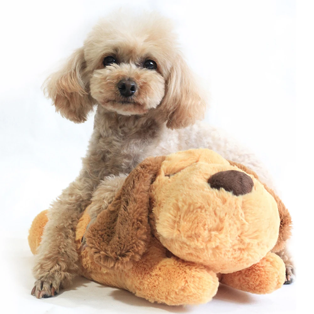 Puppy Heartbeat Soothing Hug Toy Dog Heating Plush Doll Pet Comfortable Behavioral Training Play Aid Tool Anxiety Relief Sleep