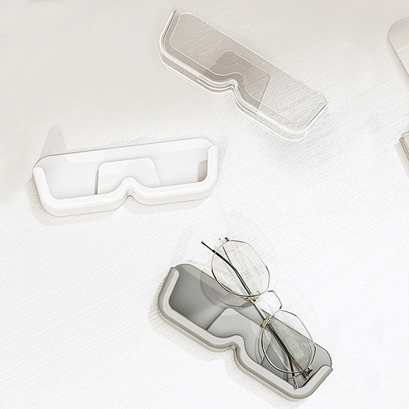 Description Picture 5 of itemSelf Adhesive Wall Mounted Glasses Storage Box Perforated Sunglasses Display Rack Plastic Hanging Home Organizing Storage Rack