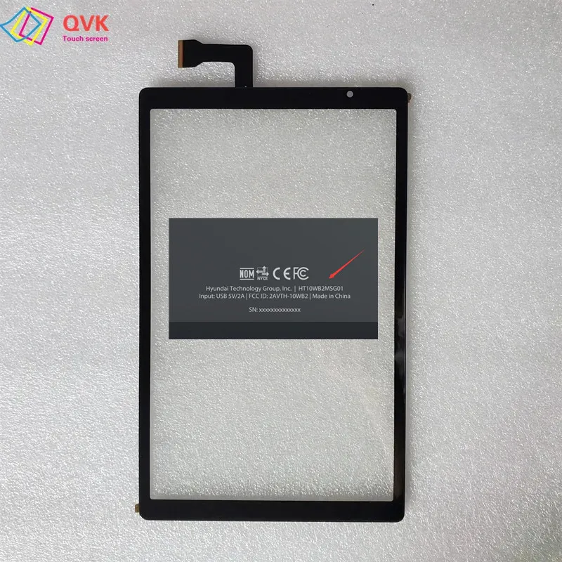 Capacitivo Touch Screen Digitizer Sensor Painel de Vidro Externo Preto Hyundai Hytab Além Disso 10wb2 Tablet pc Ht10wb2msg01 101