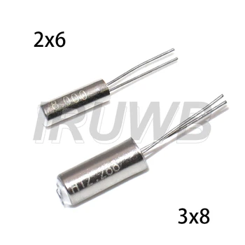10 pz 2x6 3x8 2*6MM 3*8MM Oscillatore Cilindro A Cristallo Di Quarzo 12.288MHz 32.768KHz 8MHz 12MHz 16MHz 24MHz Risonatore di Frequenza