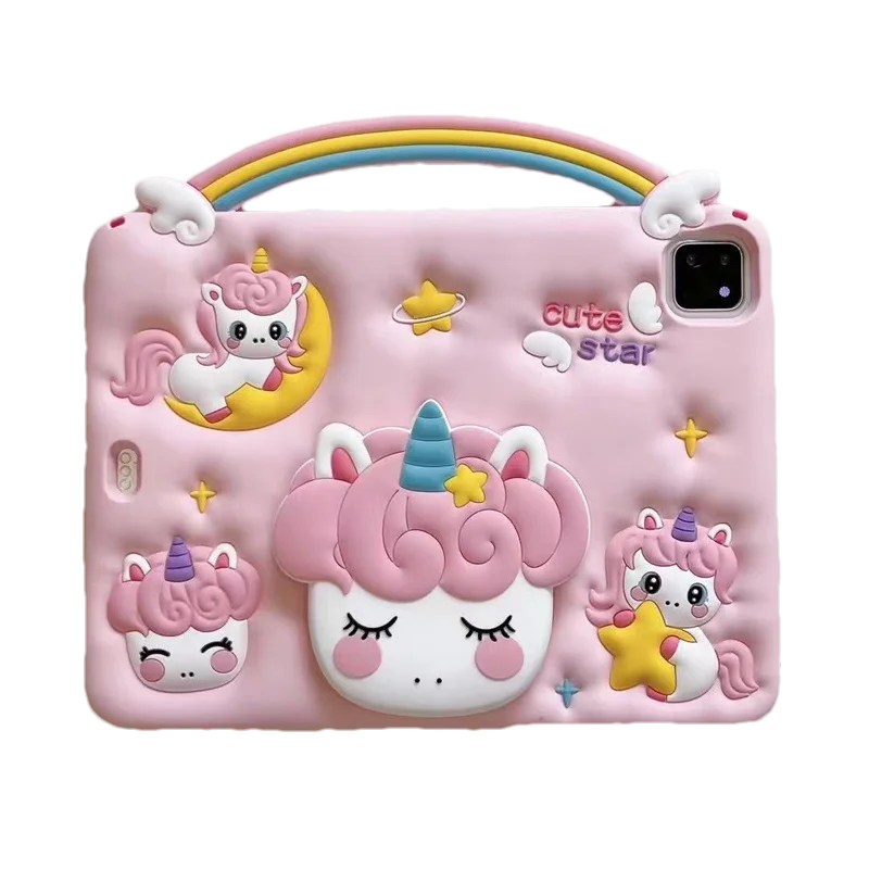 Kids Cartoon Silicone Tablet Case Stand