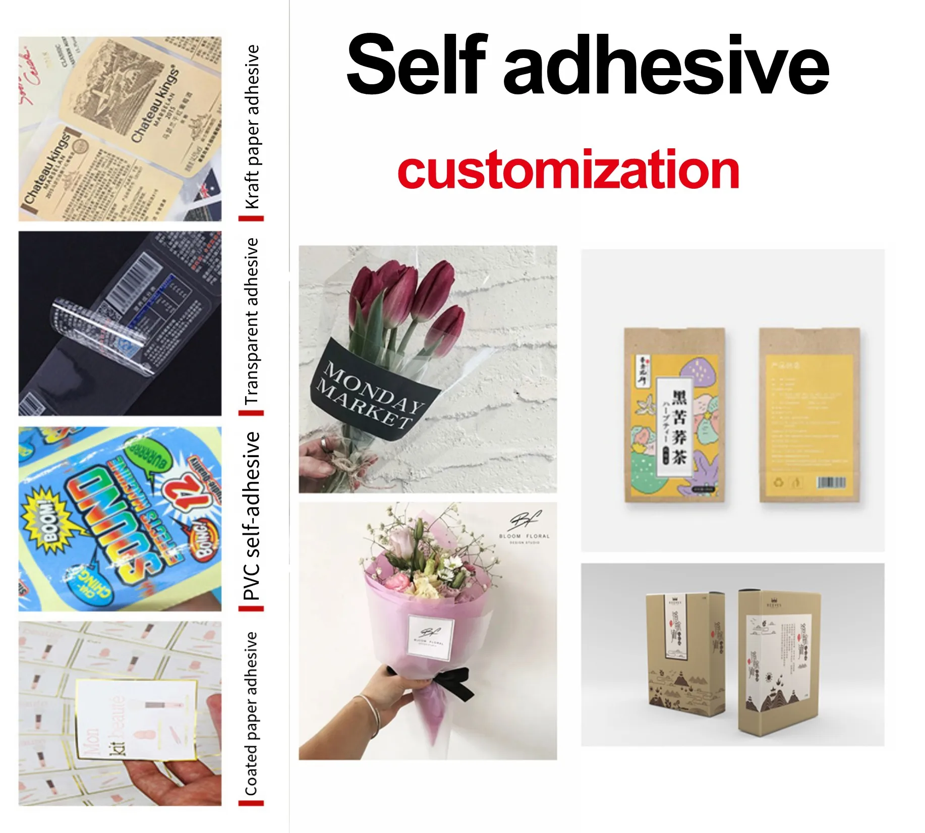 self-adhesive labels, stickers, product labels, self-adhesive, waterproof, and scratch resistant