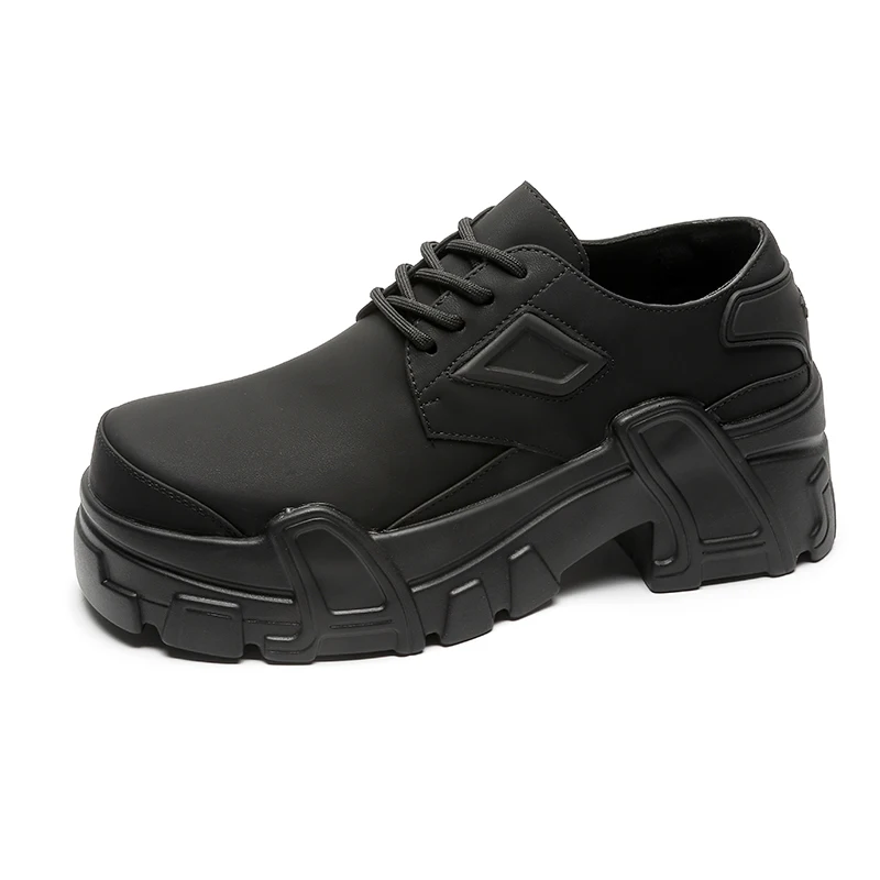 Men Platform Leather Shoes Formal Dress Shoes for Male Plus Size Party Wedding Office Work Slip on Business Casual Oxfords