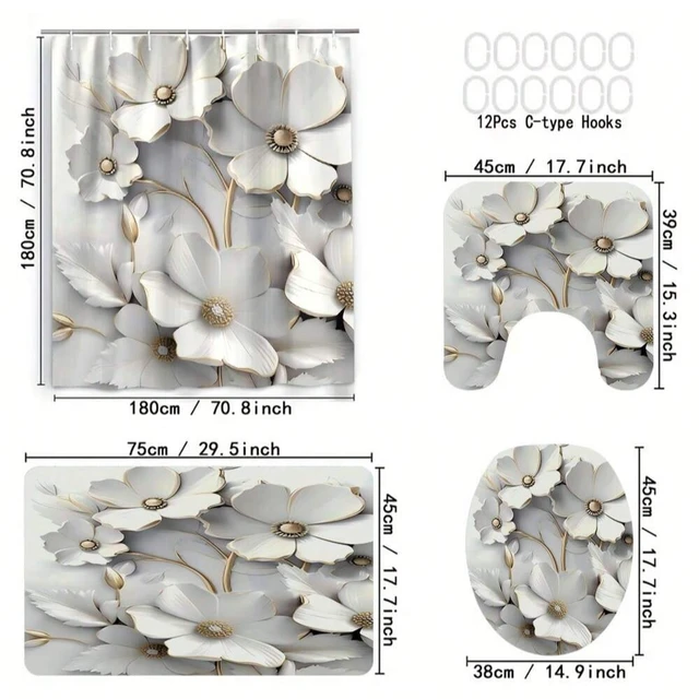 Floral Bathroom Accessory Set 2