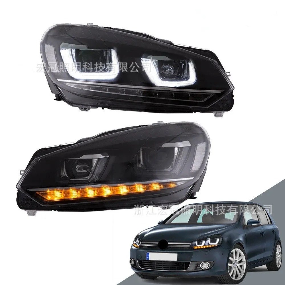 

Car DRL Dynamic Turn Signal High Beam Headlight Assembly For VW Golf 6 Head Lamp 2010-2014 Projector Lens Automotive Accessories