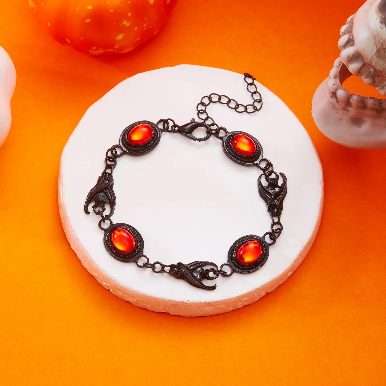 Halloween Vintage Schwarze Kristall-Wassertropfen-Ohrringe für Frauen Punk Lange Quasten-Hängeohrringe Party Allerheiligen-Schmuck – Detail 4
