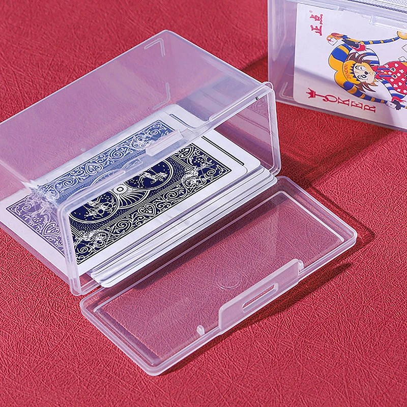 Playing Card Holder 1Pc Playing Card Case Transparent Storage Box Deck Holder