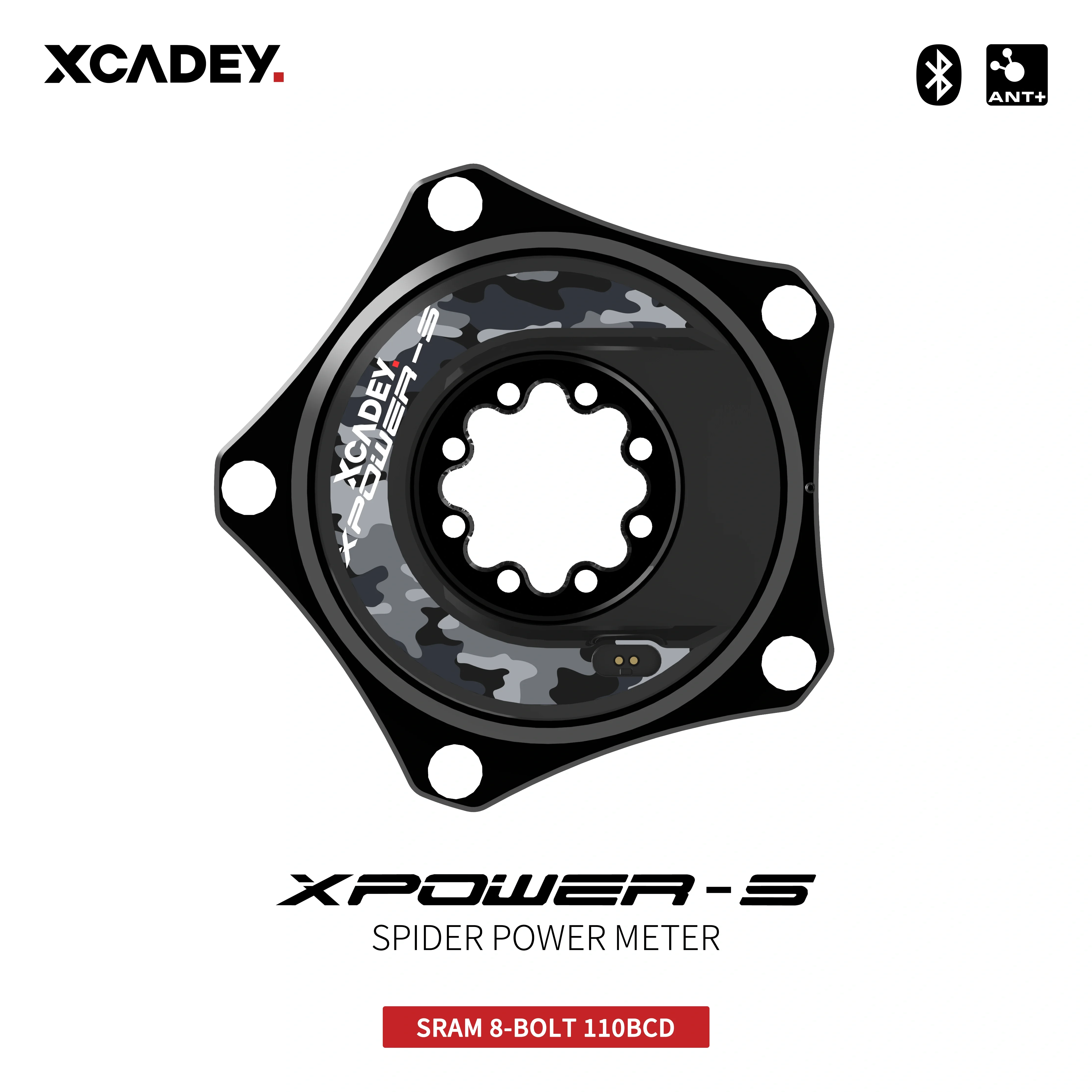 Xcadey-マウンテンバイク用のスパイダーパワーメーター,クランク