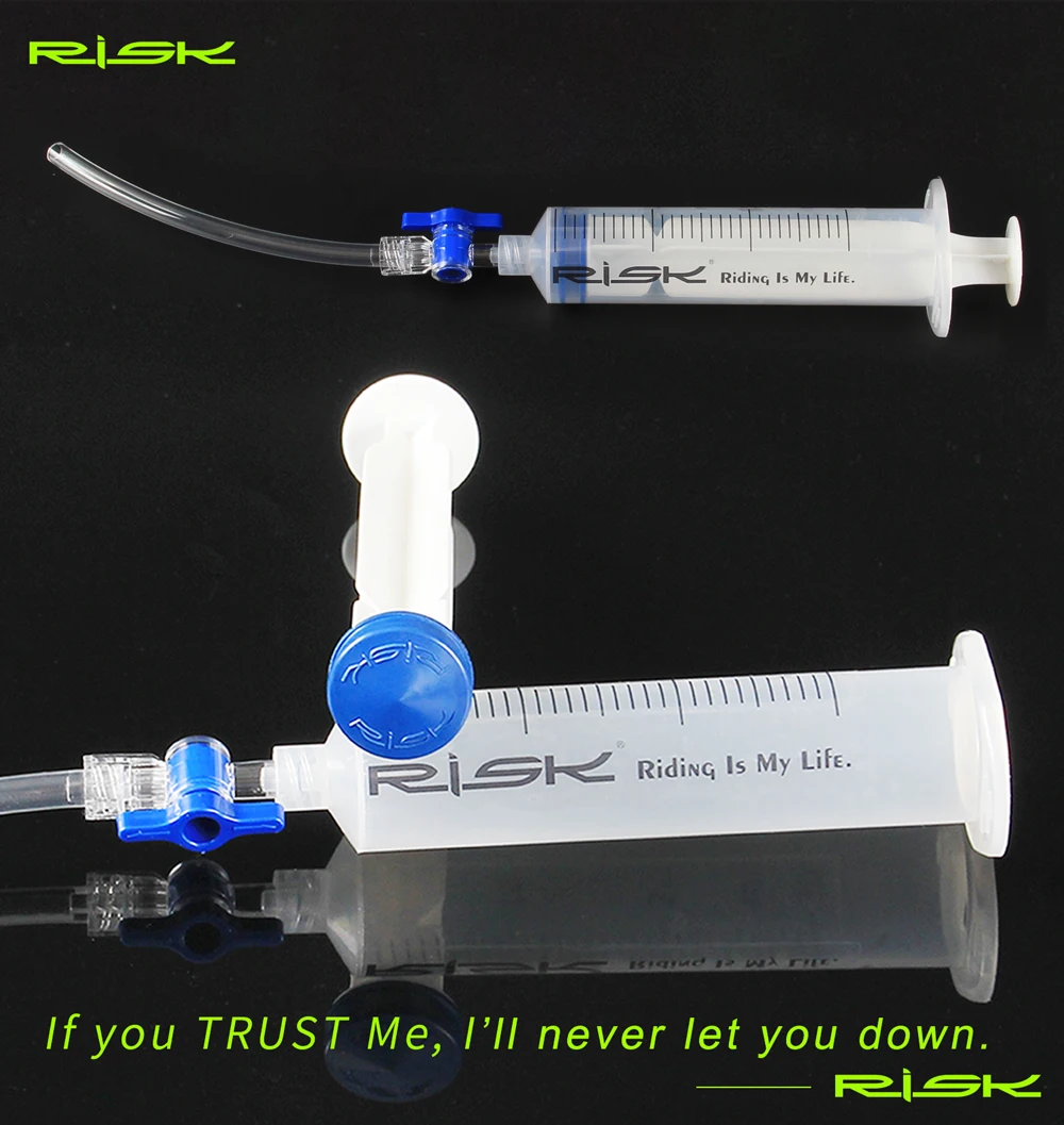 RISK Bicycle Brake Bleed Tool Syringe With on/off MTB Bike Hydraulic Disc Brake Oil Bleed Syringe Tool for SHIMANO Brake System