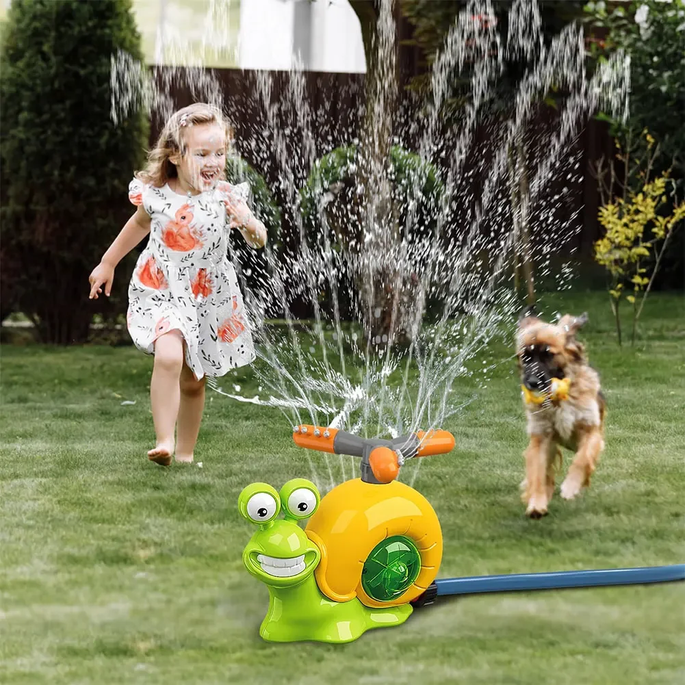 Garden Sprinkler Cartoon Snail Water Game Summer Backyard Lawn Pool Party Baseball Toy