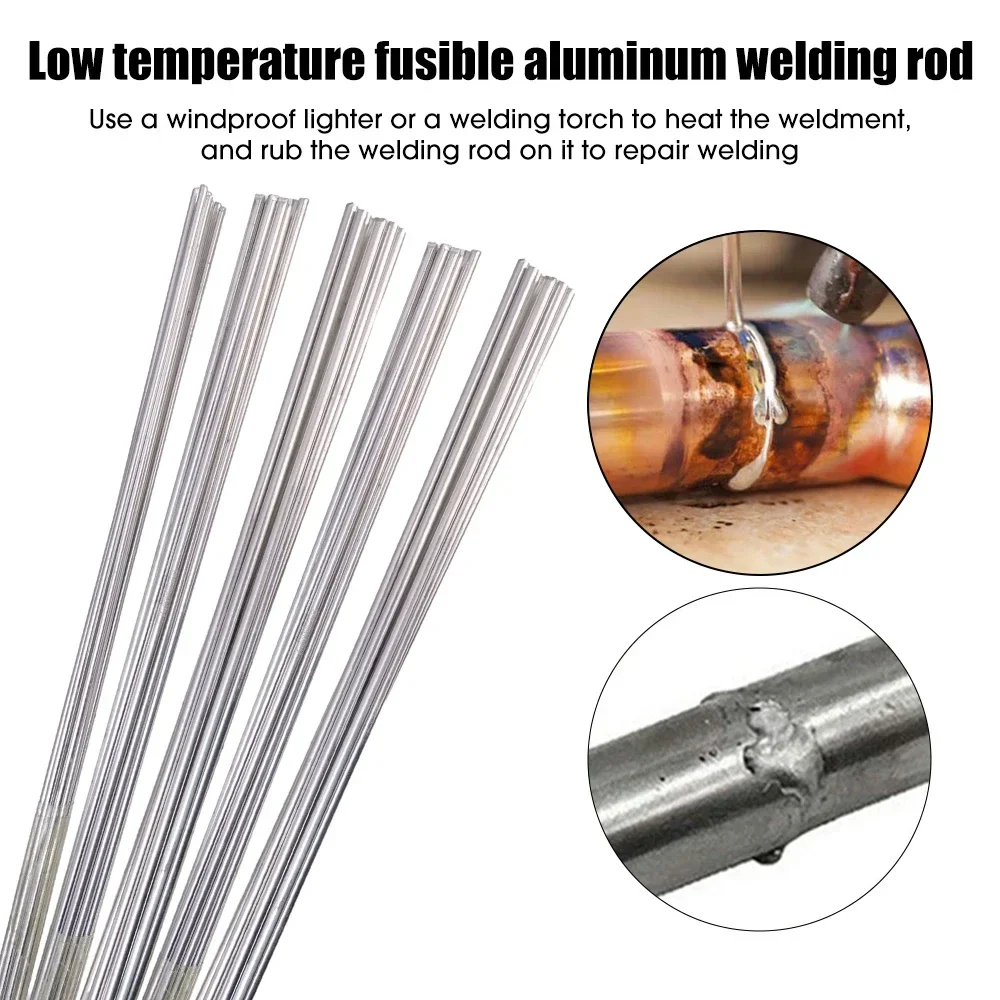 Low Temperature Welding Rods welding rods aluminum welding rods Universal Wire Weld Melt Aluminum Rod For Soldering Aluminum Copper Iron Brazing Weld Bar 10/20Pcs