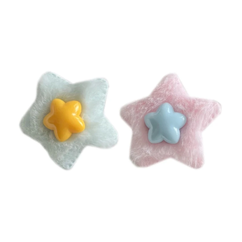 Bangs Clip Hairpin Y2K Ornaments Headdress Hair Accessories Plush Star Y2K-Style Star Mini Star Hairpin