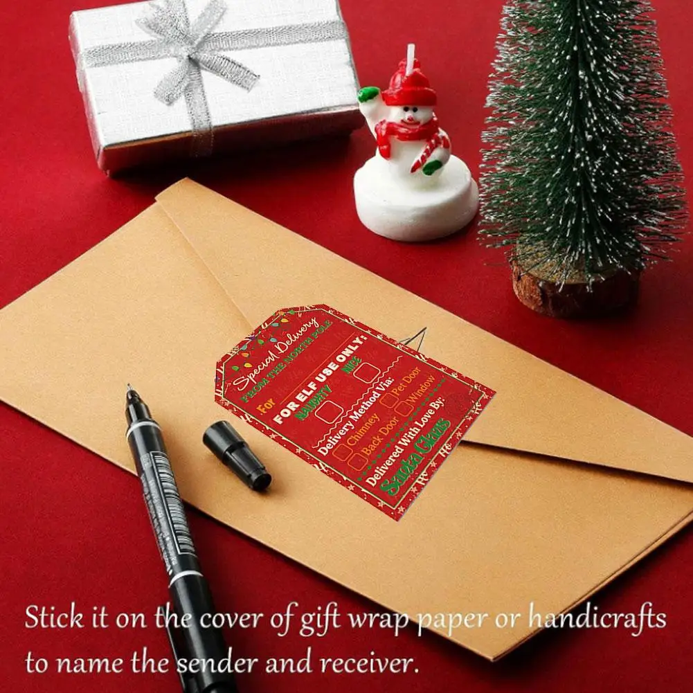 

1 Roll Merry Christmas Gift Tags Santa Claus Labels From Cards Holiday "To Gift Santa Decoration Present From" Stickers Dec K4G4