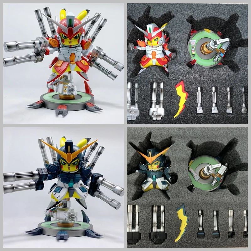 

Hz-studio W Series Pikachu Tide Play Up To Assemble Red And Blue Model Statues Anime Figure Limited Edition Ornaments Kid Toy