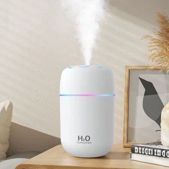 USB Mini Portable Air Humidifier Color Changing Mood Light Quiet 220ml Household Mute Hydrating Air Atomization Humidifie 1