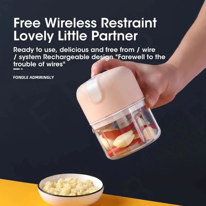 Mini Electric Food Chopper Multi Function USB Charging Meat Grinder Garlic Masher Machine Vegetable Ice Crusher Kitchenware Gift electric meat grinder