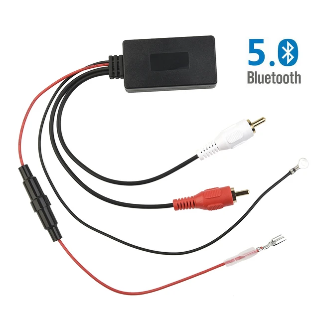 Módulo receptor Bluetooth V5.0 inalámbrico para coche, 10m, 12V, Cable de  Audio estéreo de Radio de música, adaptador auxiliar 2 RCA Stecker -  AliExpress