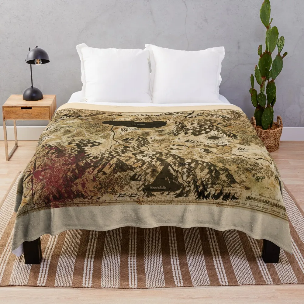Dr. Rudolf Van Richten's Annotated Map Of Barovia Throw Blanket Shaggy cosplay anime blankets ands Blankets