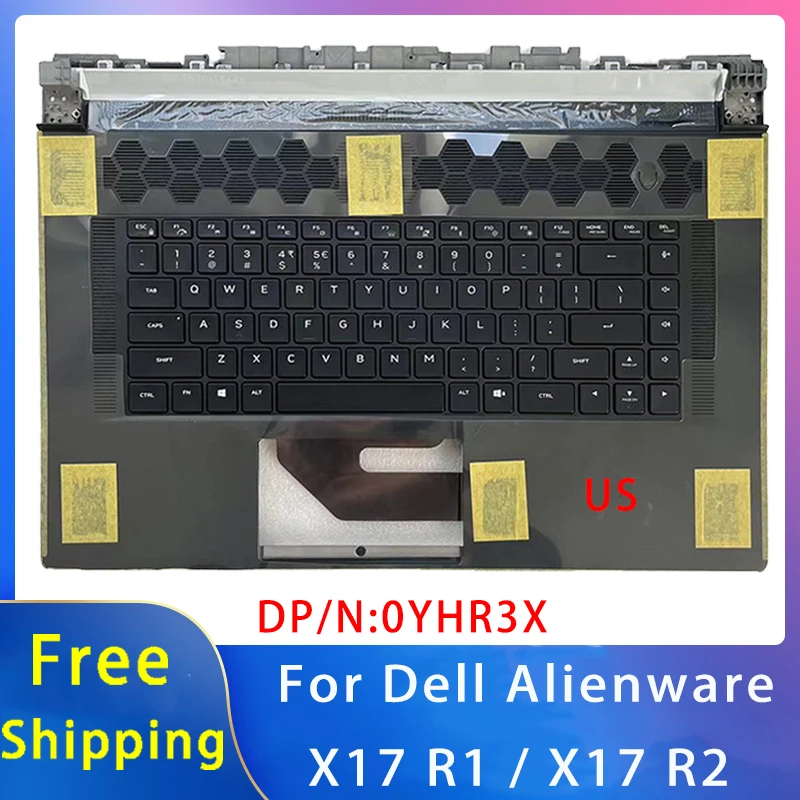 

New For Dell Alienware X17 R1 / X17 R2;Replacement Laptop Accessories Palmrest/ US Keyboard 0YHR3X