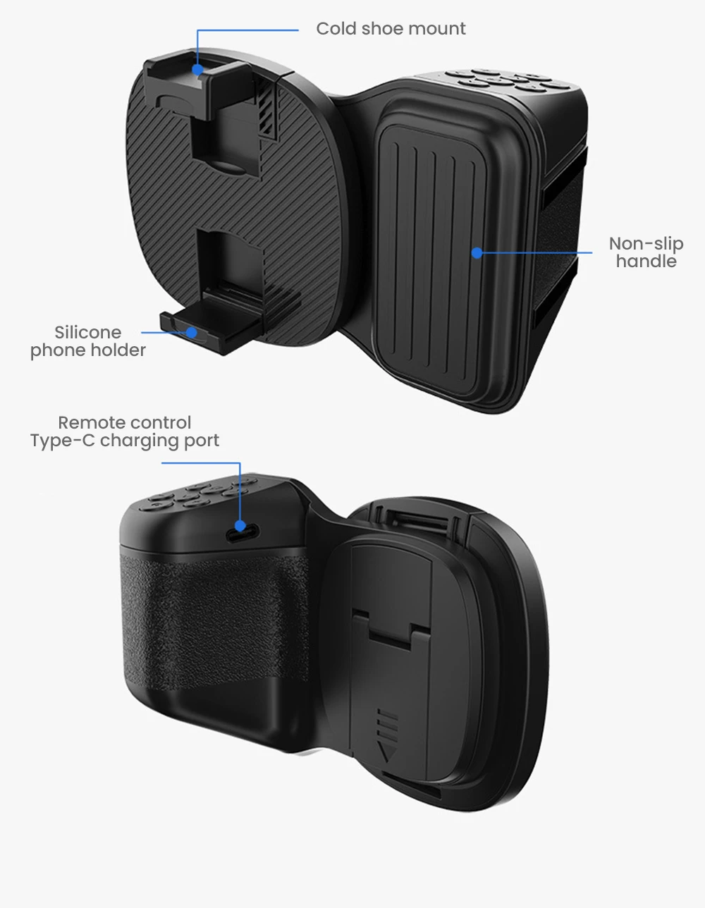 Intelligent Smartphone Camera Grip With Bluetooth Remote Shutter_voghion.com