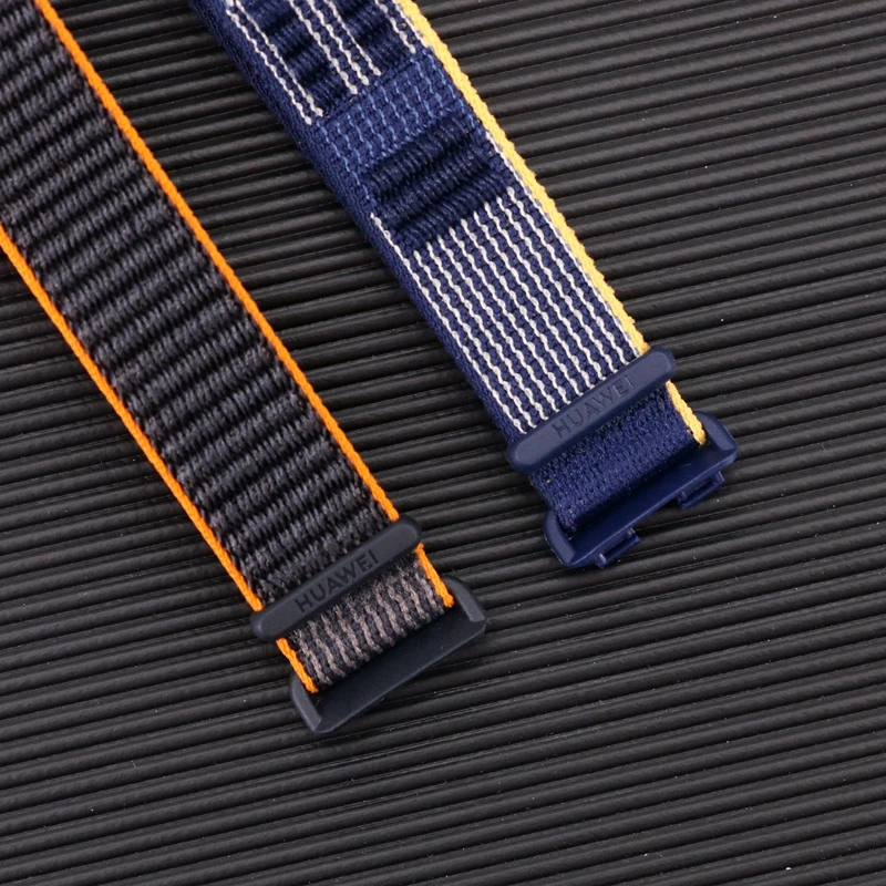 Vibrant Orange Nylon Woven Sports Wristband