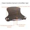 Bamboo Charcoal Washable Menstrual Pads Women Cloth Pads for Heavy Periods Reusable Sanitary Napkin Set 5Pcs XL Sanitary Towels 4