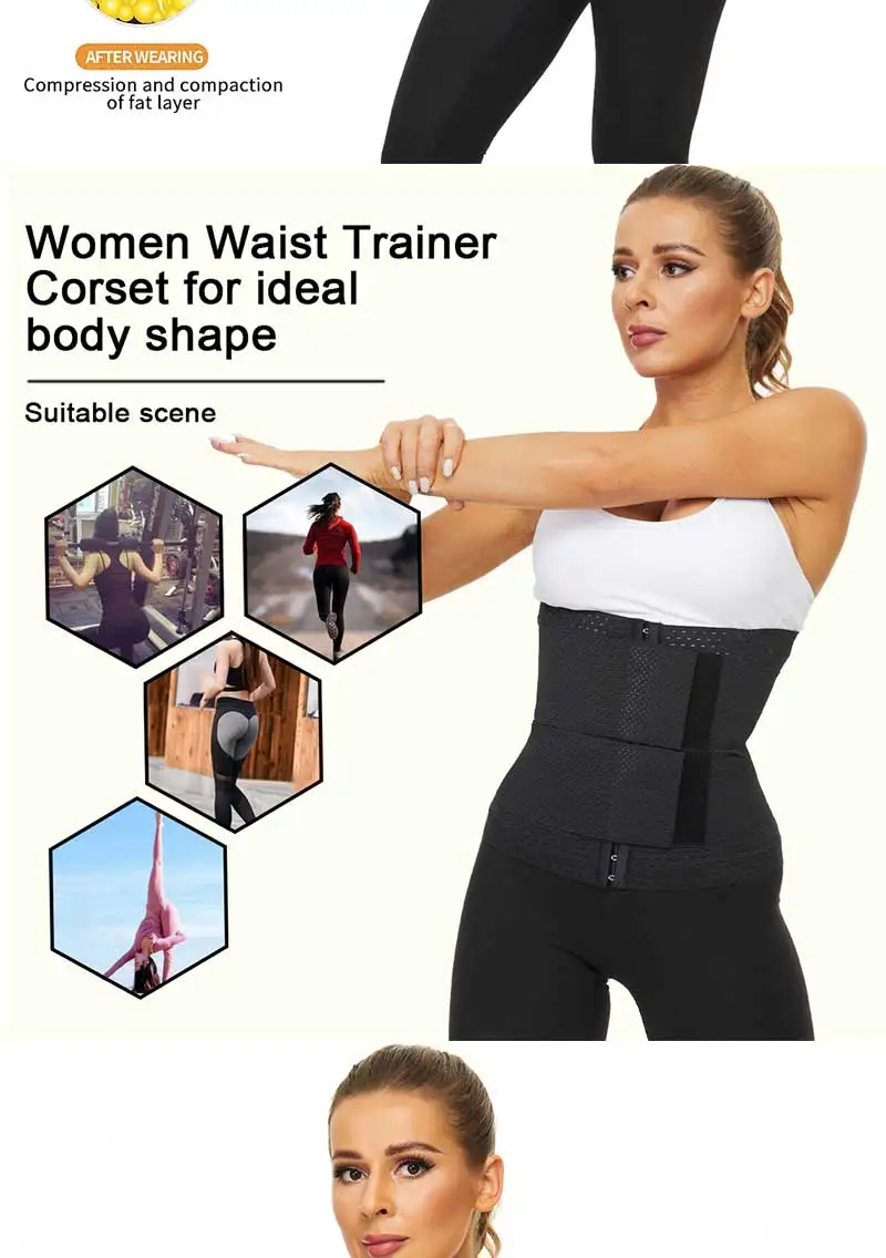 body shaper LAZAWG Slimming Waist Trainer Modeling Belt Shaper Waist Cincher Body Shaper Fat Compression Strap Girdle Firm Corset Magic tummy tucker