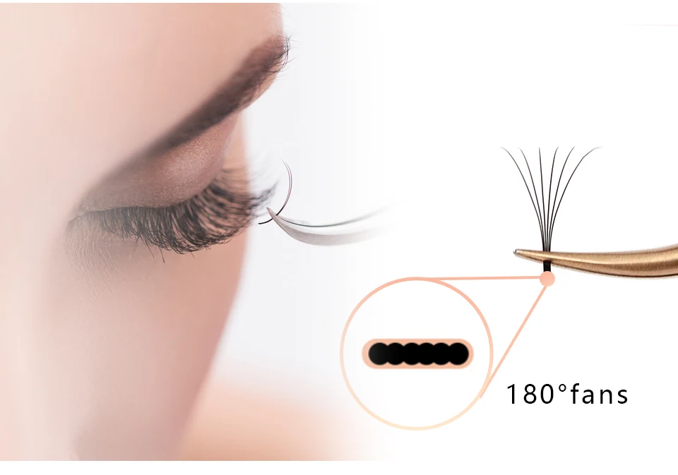 Vorgefertigte, breite Fächer mit kurzem Stiel, 3D, 4D, 5D, 6D, individuelle Wimpernverlängerung, künstlicher Nerz, weich, natürlich, vorgefertigt, russisches Volumen-Make-up – Detail 7