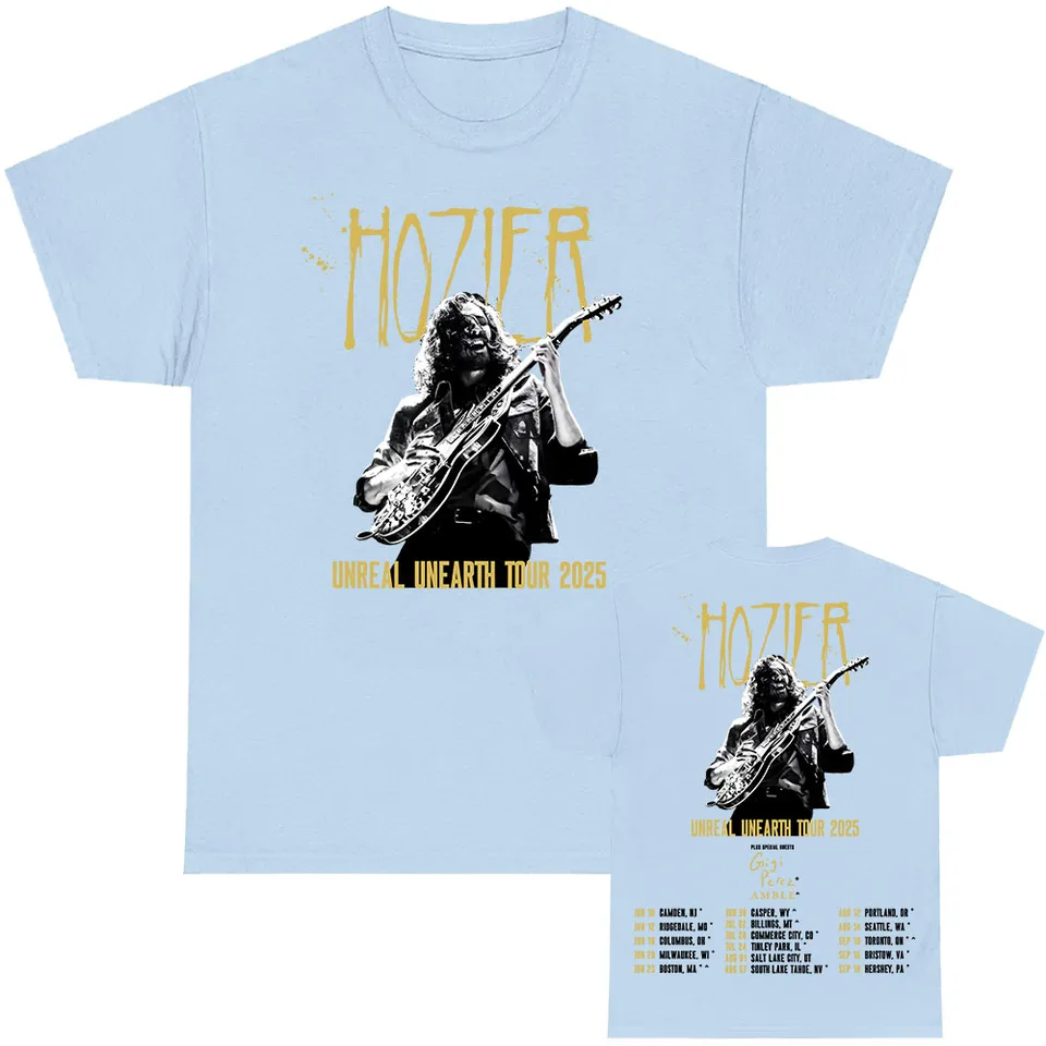 Hozier Tour Merch T-Shirt Mit Cartoon Print – Oversize Baumwollshirt Für Damen & Herren