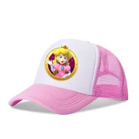 Super Mario Baseball Cap Kids Boys Girls Anime Game Character Hat Cartoon Sunscreen Net Hat Sunshade Breathable Birthday Gift 2