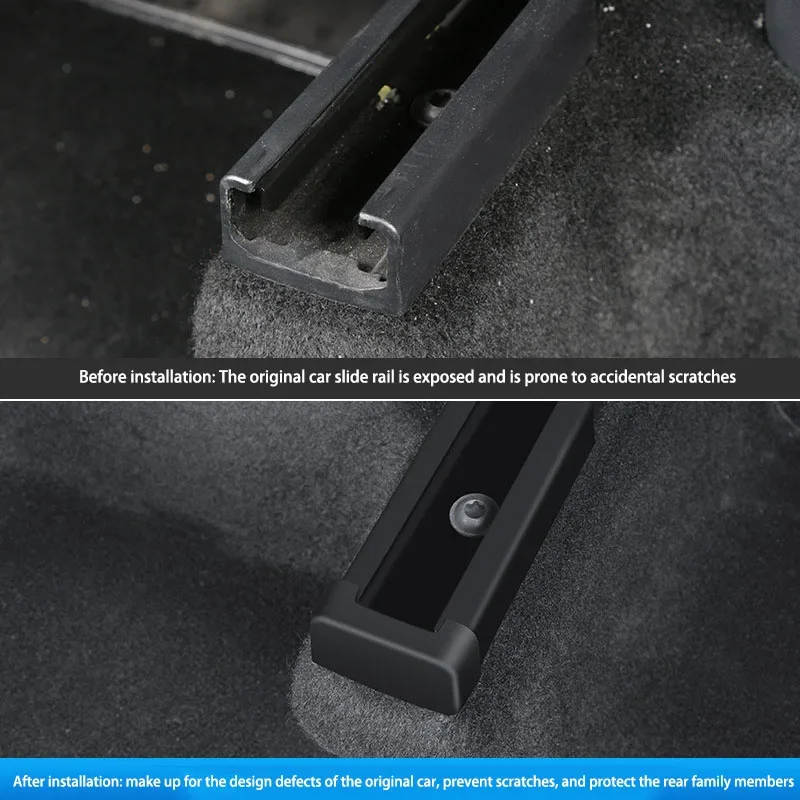 Rear Seat Rail Cover Protectors - Anti-Kick Pad Protection