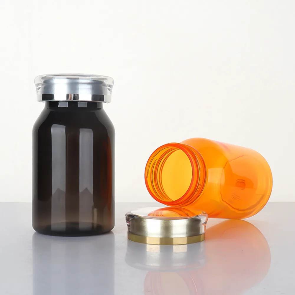 120ml Health Light Proof Empty Medicine Capsule Paket Plastic Jars Tiny Bottles Spice Storage Mini Container 10PCS