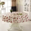 1pc PVC Round Table Cloth 152cm 180cm For 4/6 Seaters New Year Dining Table Cover Waterproof Oilproof Floral Printed Tablecloths 2