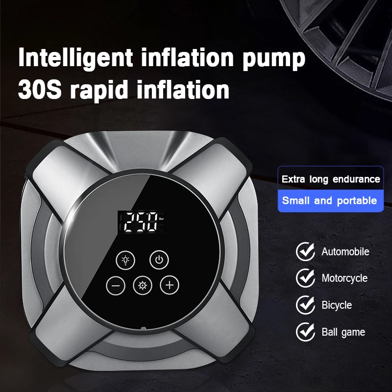 

Inflatable Pump Car Air Compressor 12V Portable Electric Air Pump For Car Motorcycle Bicycle Tyre Digital Inflator Accessories