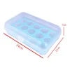 Portable Egg Fresh-keeping Case Holder Plastic 15 Grid Egg Storage Rack Transparent Dispenser Accessories Kitchen Food Organizer 6