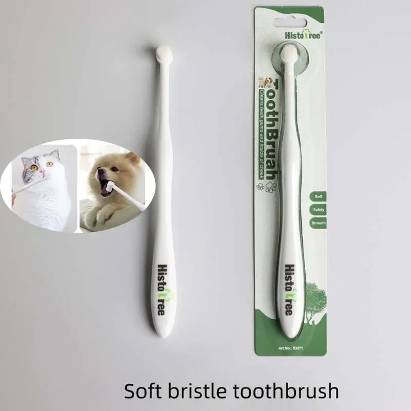 

Soft Brush Pet Toothbrush Round Head Remove Bad Breath Tartar Teeth Care Dog Cat Oral Cleaning Tool Small Pets Cleaning Supplies