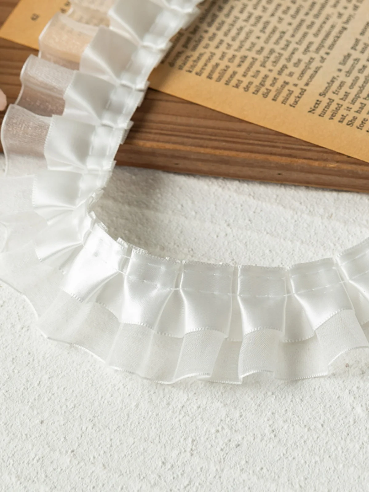 Wedding Dresses Lace Ribbons Trimming Needlework Sewing Supplies Apparel Decor Handmade Material 2Meters For Diy Sewing