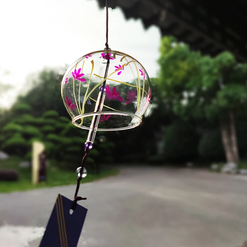Anime Slime Borosilicate Glass Chimes Pendants New Year Gifts Hanging Decor Wind Chimes Japanese Wind Bells